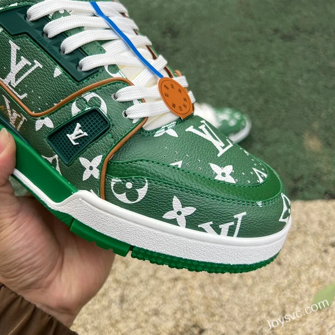 Louis Vuitton Trainer Green Brown