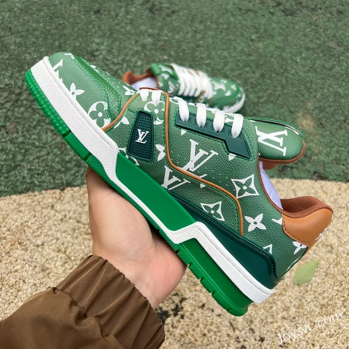 Louis Vuitton Trainer Green Brown