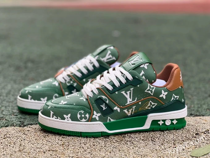 Louis Vuitton Trainer Green Brown