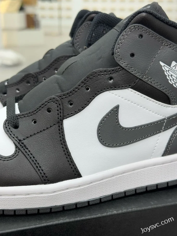 Air Jordan 1 Mid Black White Grey