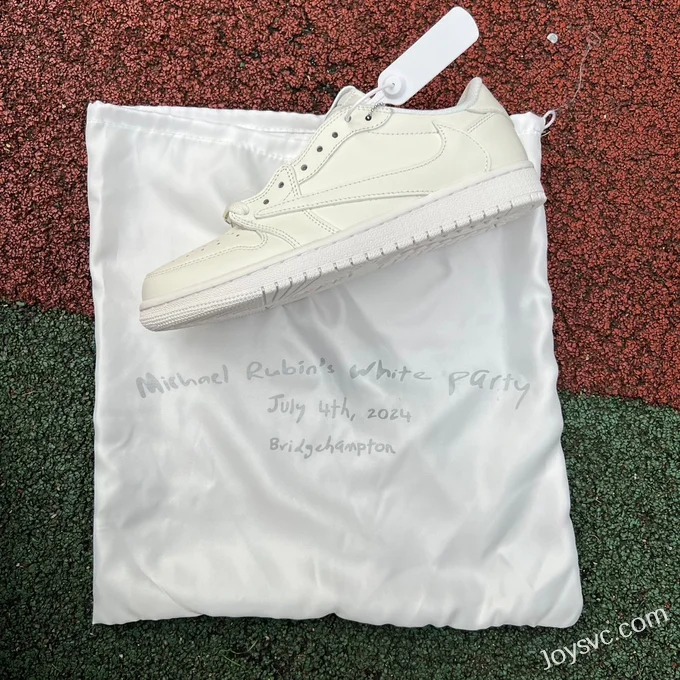 Travis Scott x Air Jordan 1 Low Golf TD1288-111 Triple White Reverse Swoosh