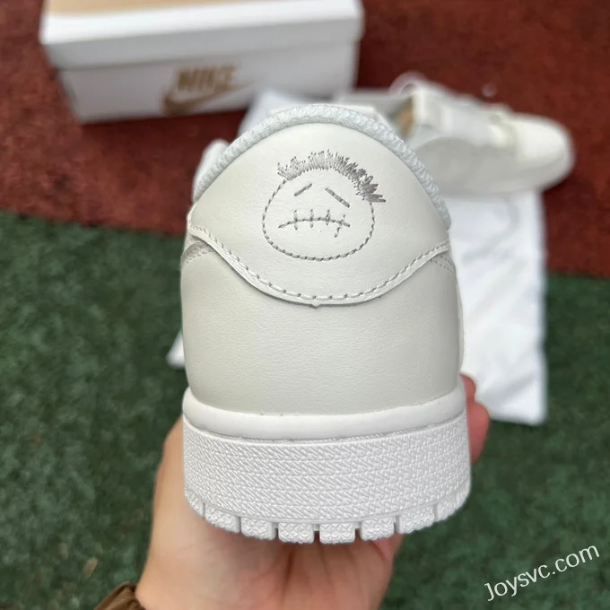 Travis Scott x Air Jordan 1 Low Golf TD1288-111 Triple White Reverse Swoosh