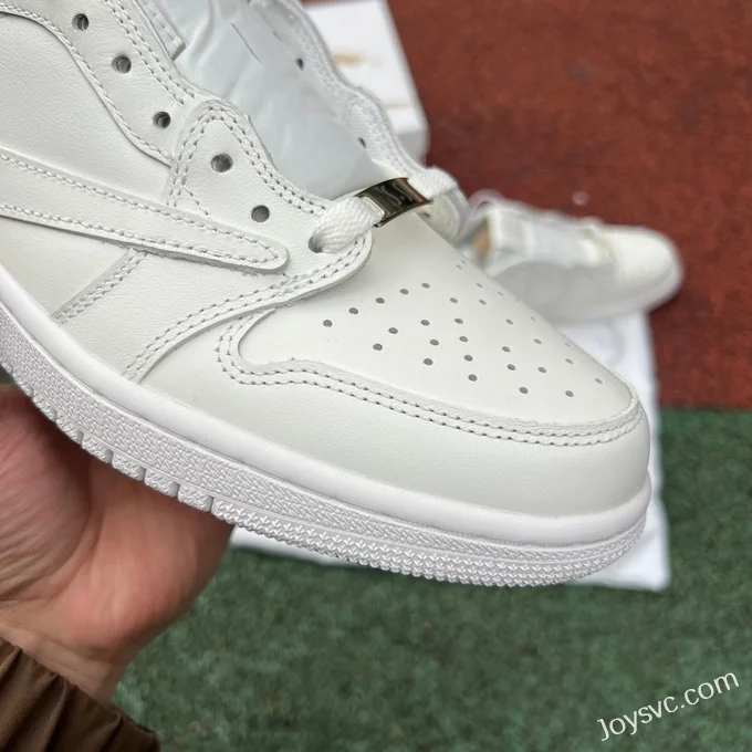 Travis Scott x Air Jordan 1 Low Golf TD1288-111 Triple White Reverse Swoosh