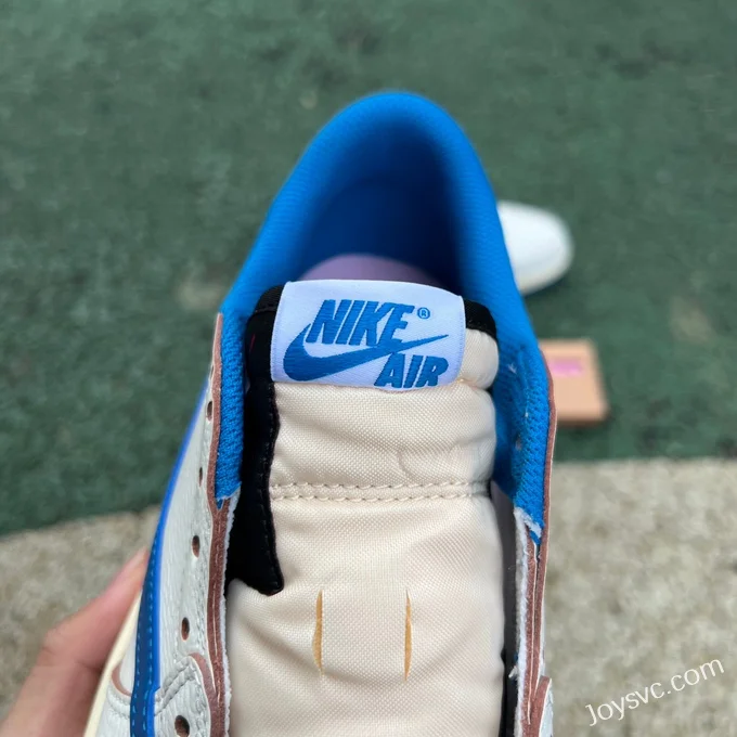 Travis Scott x Fragment Design x Air Jordan 1 Low White Blue DM7866-104