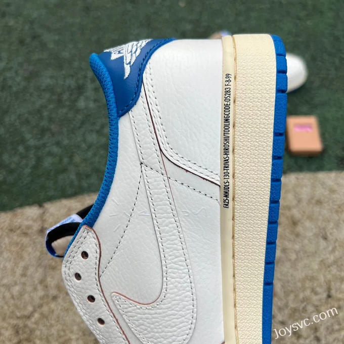 Travis Scott x Fragment Design x Air Jordan 1 Low White Blue DM7866-104