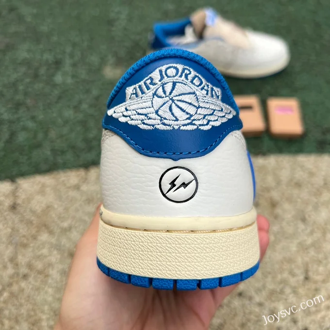 Travis Scott x Fragment Design x Air Jordan 1 Low White Blue DM7866-104