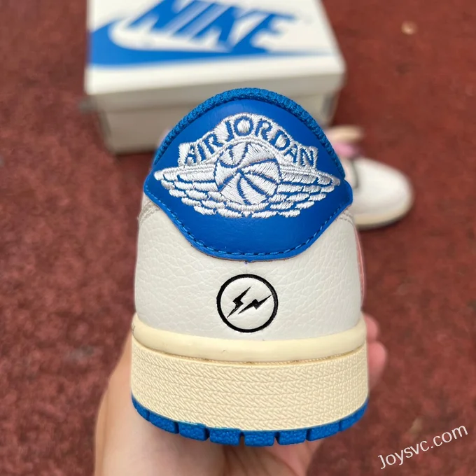 Travis Scott x Fragment Design x Air Jordan 1 Low White Blue DM7866-104