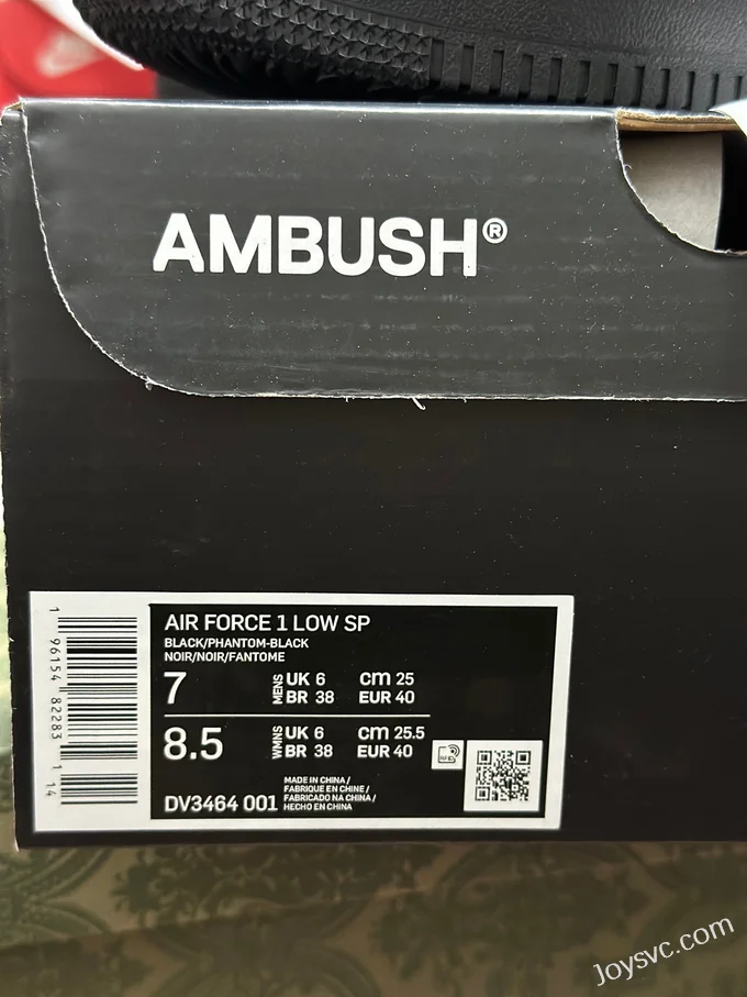 LJR AF1 Ambush Black White DV3564-001