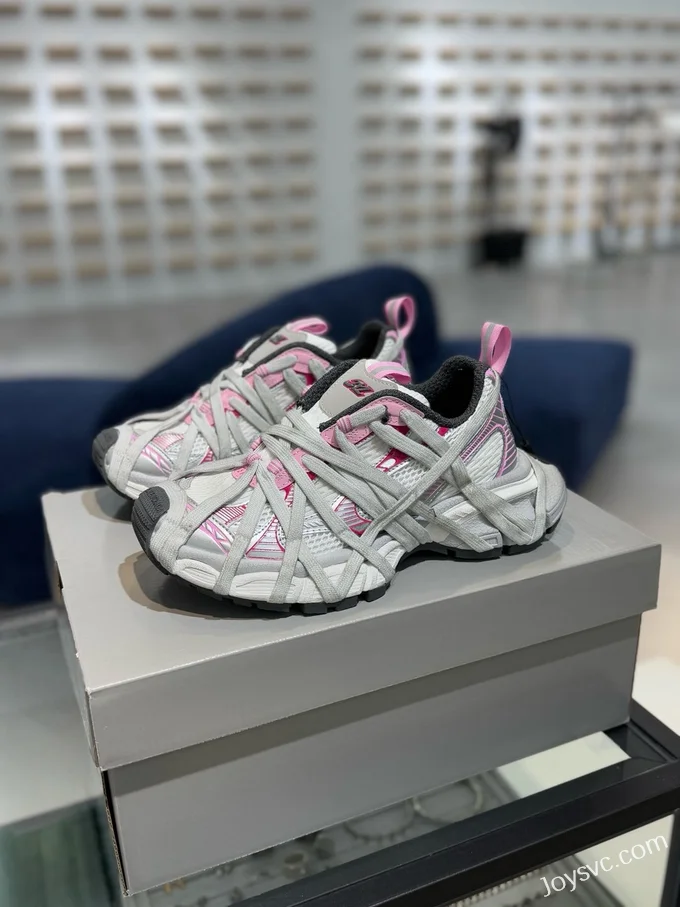 Balenciaga 3XL Lace-Up Grey Pink Spider-Man Retro Dad Shoes