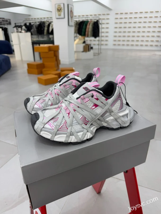 Balenciaga 3XL Lace-Up Grey Pink Spider-Man Retro Dad Shoes