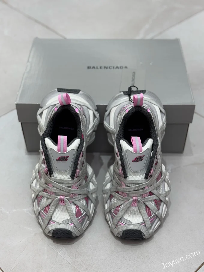 Balenciaga 3XL Lace-Up Grey Pink Spider-Man Retro Dad Shoes