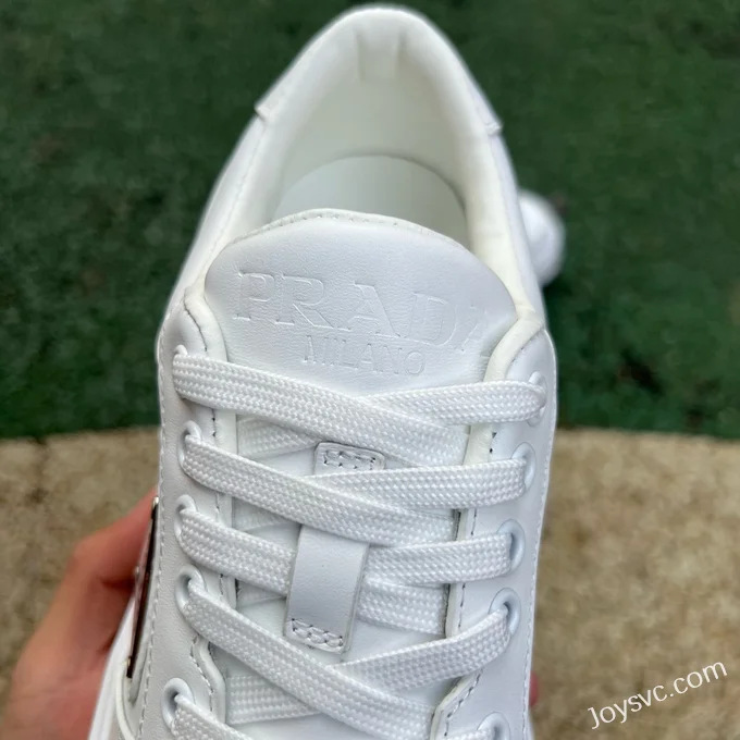 PRADA Leather Low Top White Sneakers