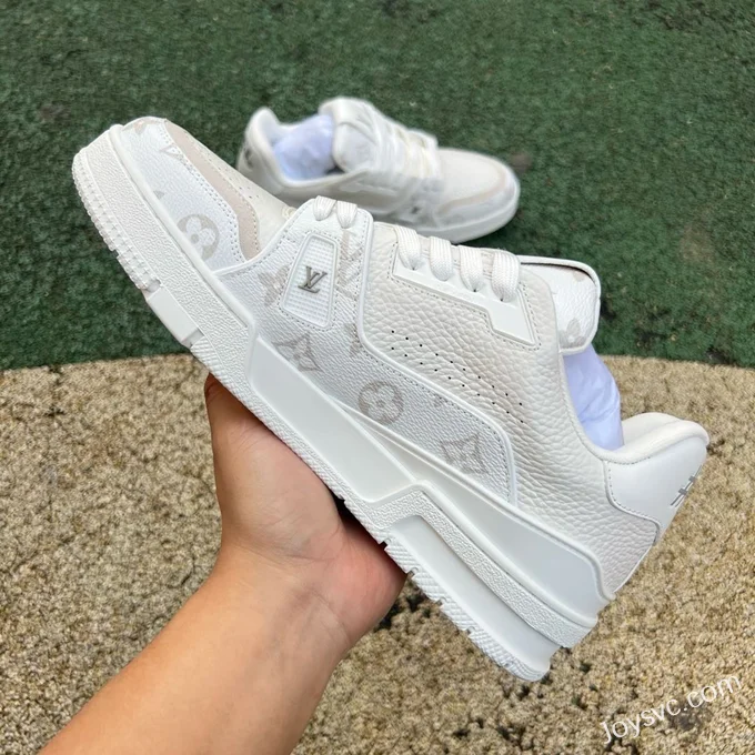 Louis Vuitton Trainer Denim Pure White