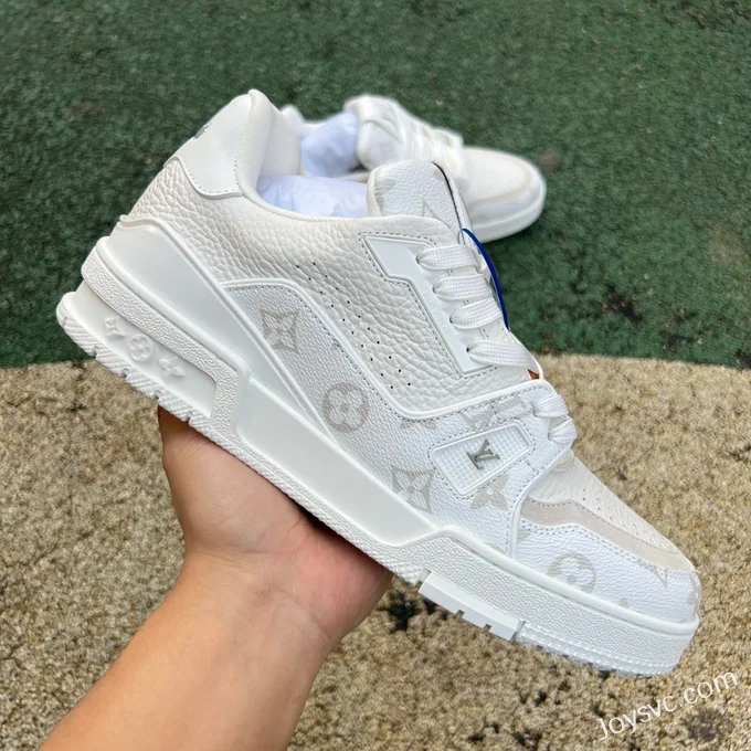 Louis Vuitton Trainer Denim Pure White