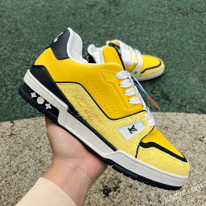 Louis Vuitton Trainer Yellow Black