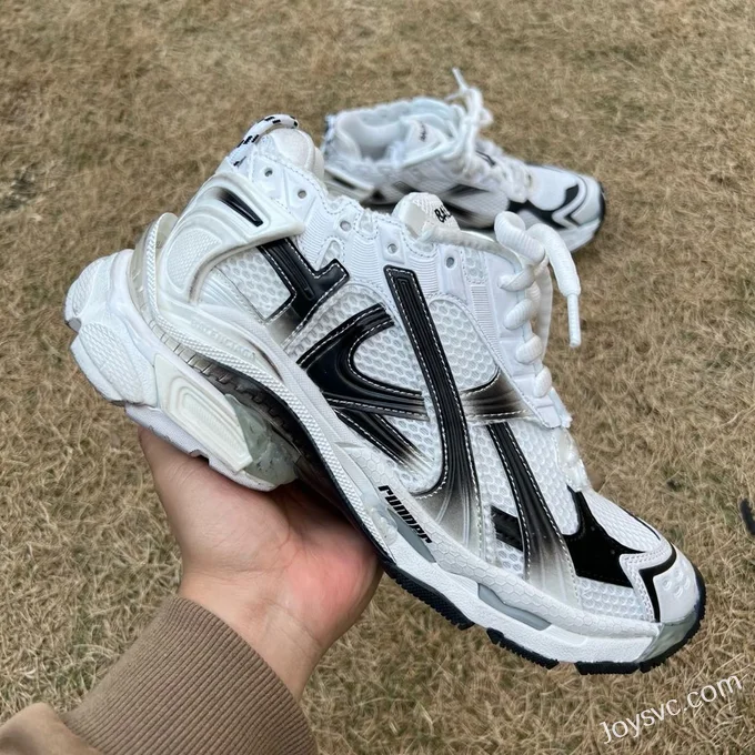 Balenciaga Runner 7.5 White Black Sneakers