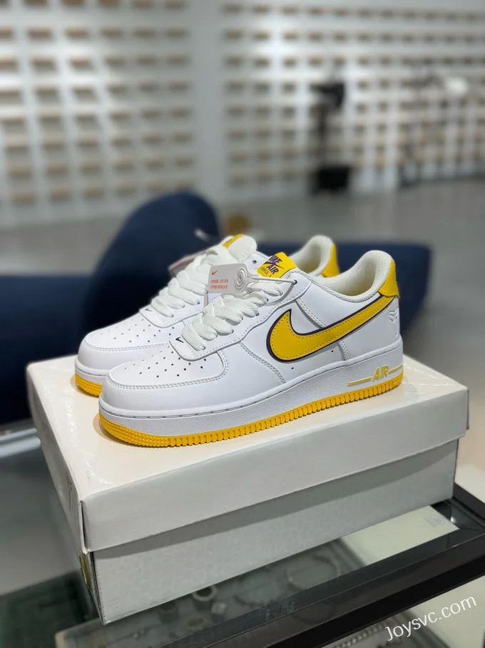 Kobe Bryant x Nike Air Force 1 White Yellow Purple FZ1151-100