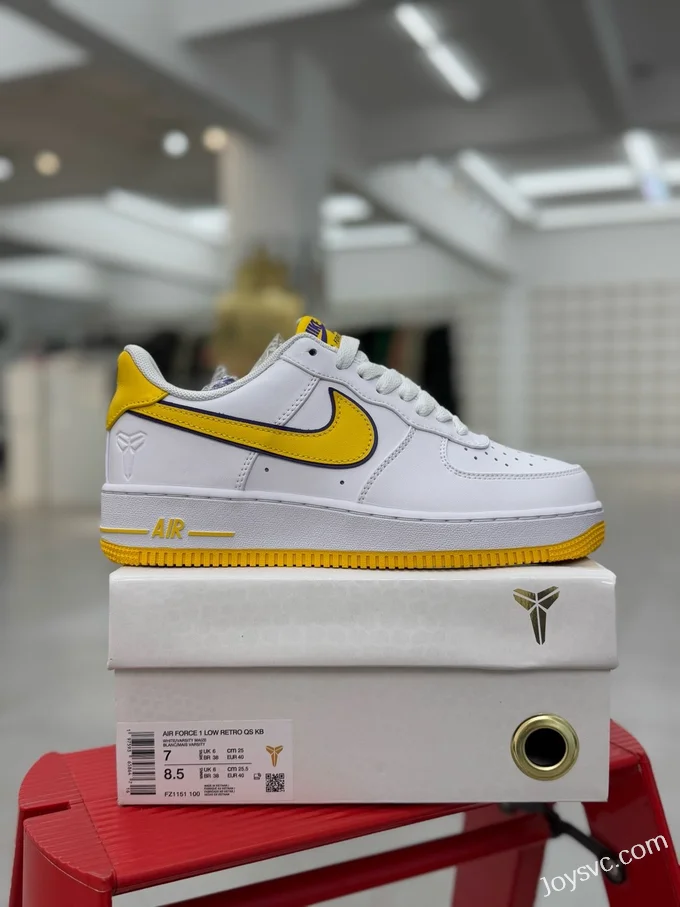 Kobe Bryant x Nike Air Force 1 White Yellow Purple FZ1151-100