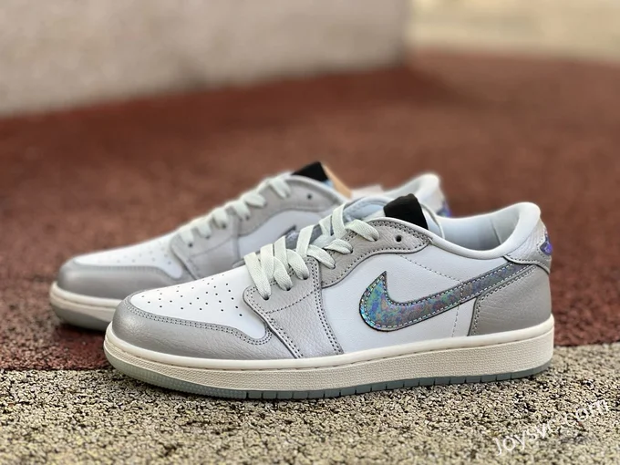 Air Jordan 1 Low HF3144-100 White Grey Silver Laser CNY