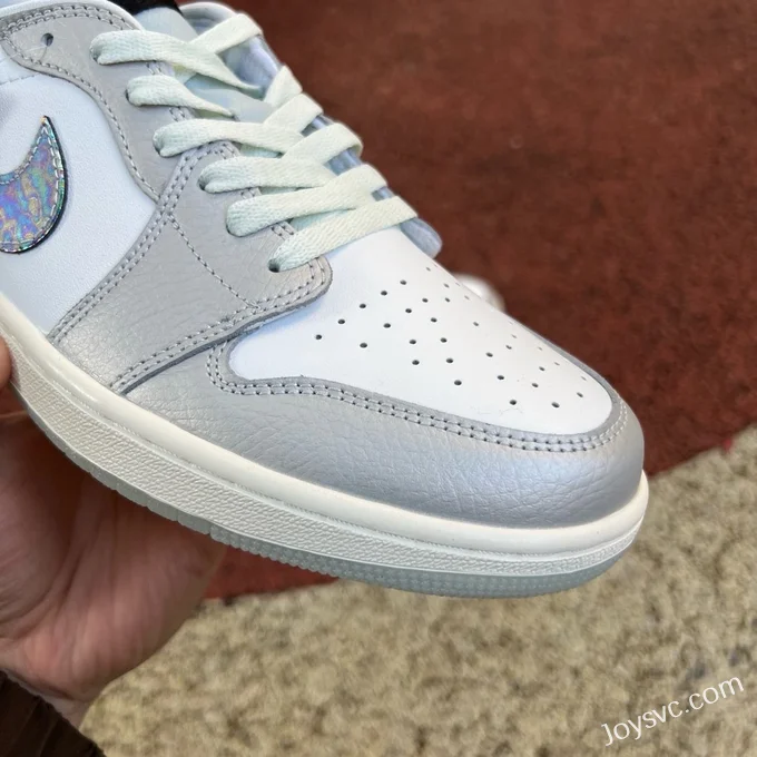 Air Jordan 1 Low HF3144-100 White Grey Silver Laser CNY