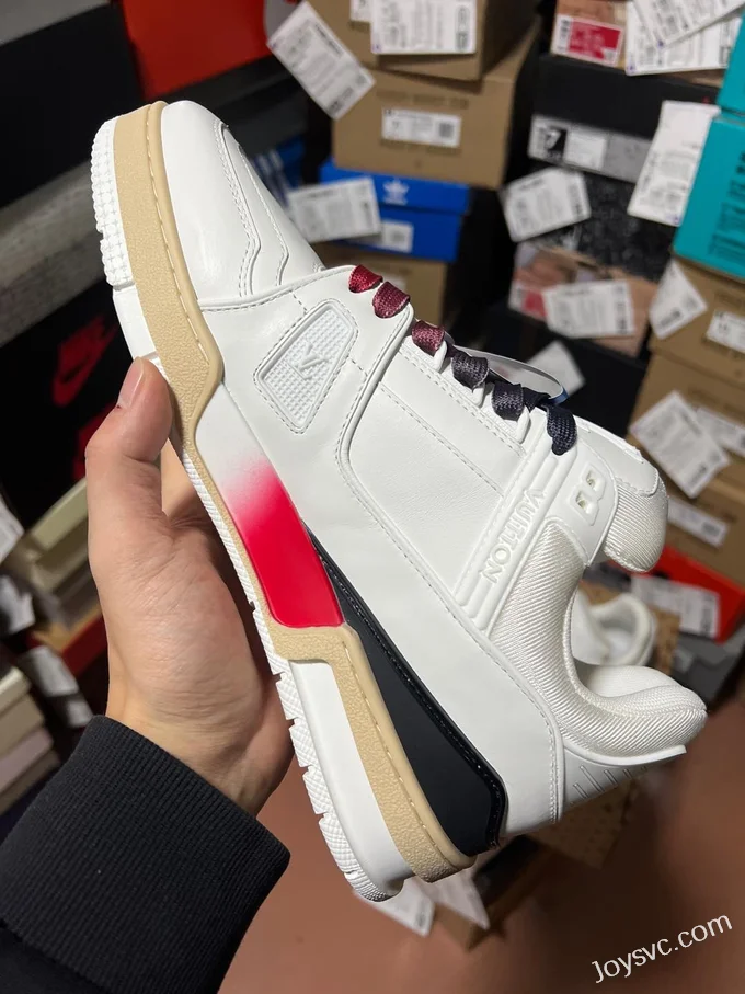 Louis Vuitton Trainer White Red Black Blue