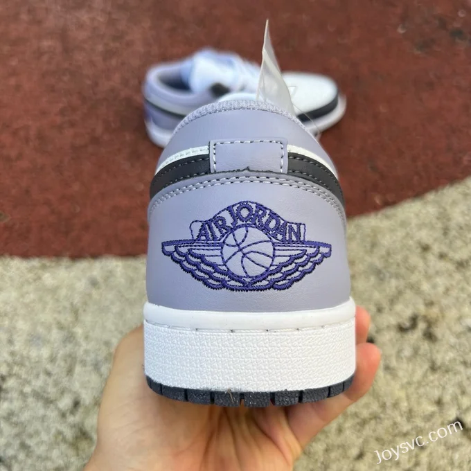 Air Jordan 1 Low 553558-145 White Black Purple Retro