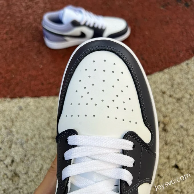 Air Jordan 1 Low 553558-145 White Black Purple Retro