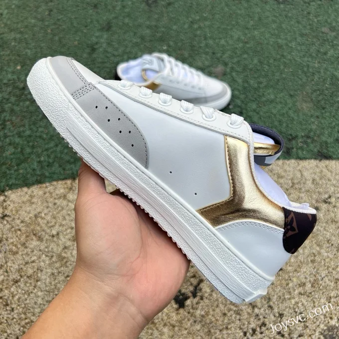 Louis Vuitton Charlie Lace-Up Low White Gold