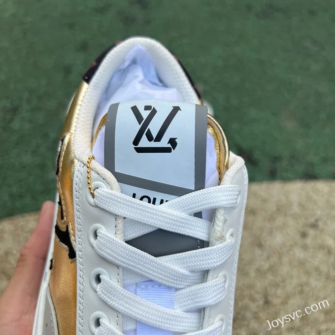 Louis Vuitton Charlie Lace-Up Low White Gold