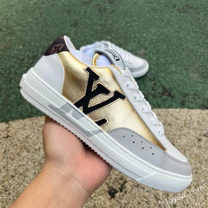 Louis Vuitton Charlie Lace-Up Low White Gold