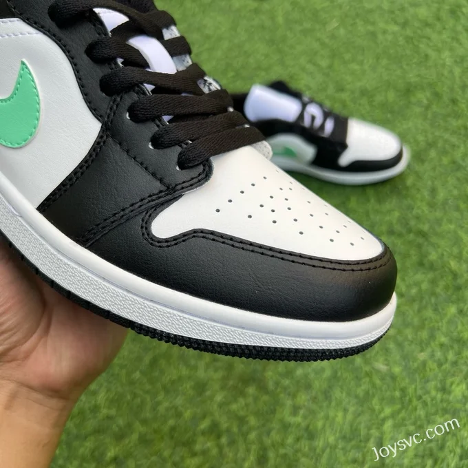 Air Jordan 1 Low 553558-131 Black White Green Mint Y Version