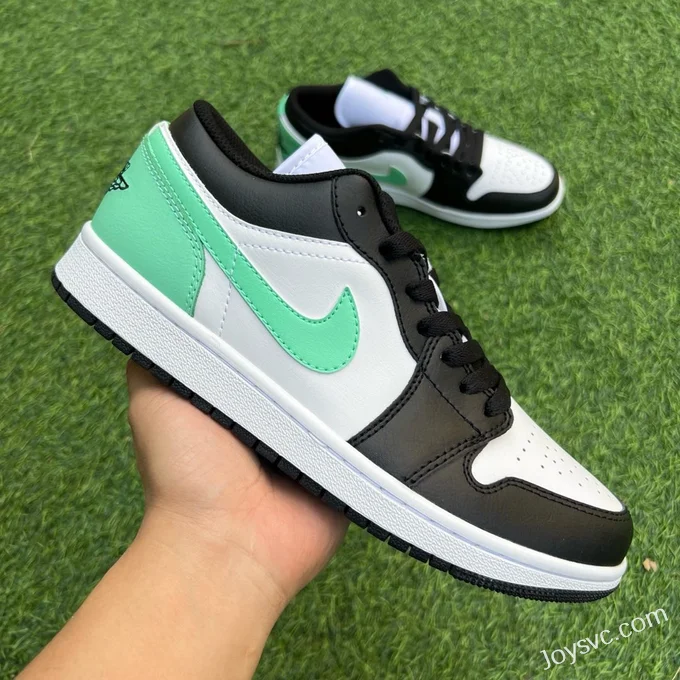 Air Jordan 1 Low 553558-131 Black White Green Mint Y Version