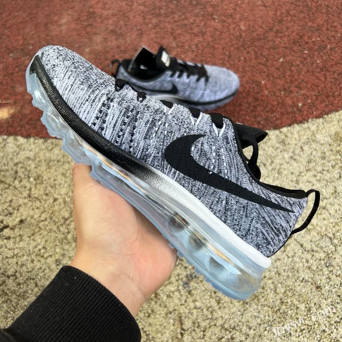 Nike Flyknit Air Max Grey Black Running Shoes 620469-102