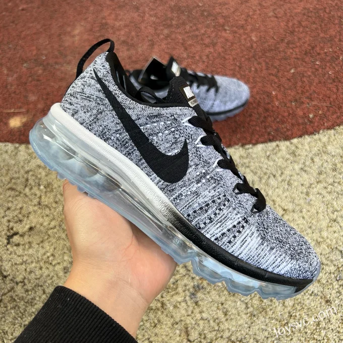 Nike Flyknit Air Max Grey Black Running Shoes 620469-102