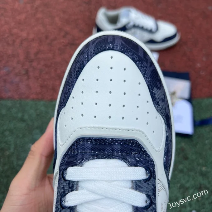 DIOR B27 Low Top White Blue Denim Sneakers