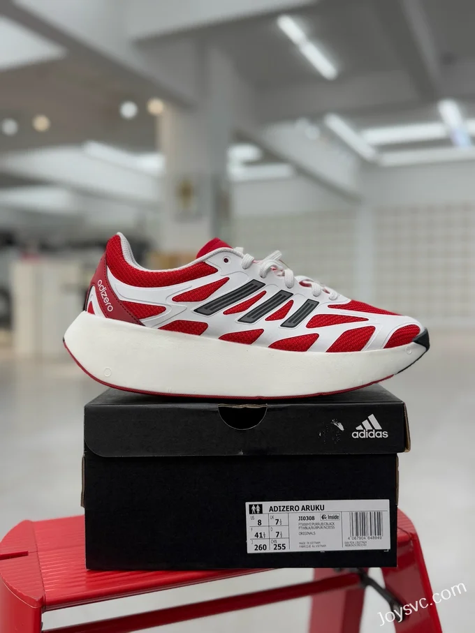 Adidas Adizero Aruku Marathon Running Shoes, Red/White JI0308