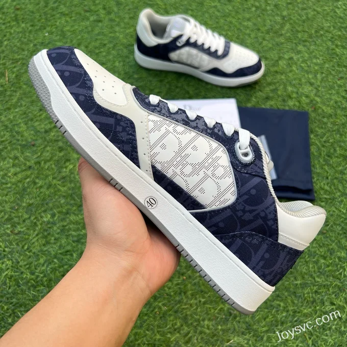 DIOR B27 Sneakers, White/Blue Denim