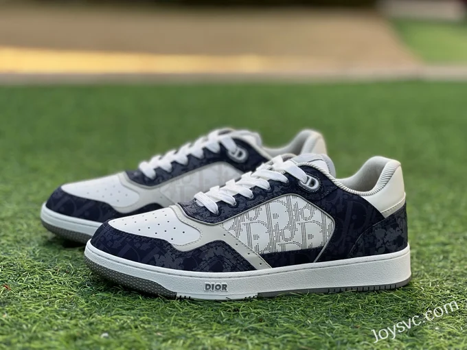 DIOR B27 Sneakers, White/Blue Denim