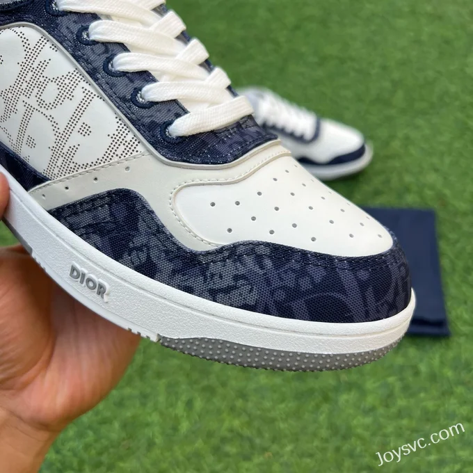 DIOR B27 Sneakers, White/Blue Denim