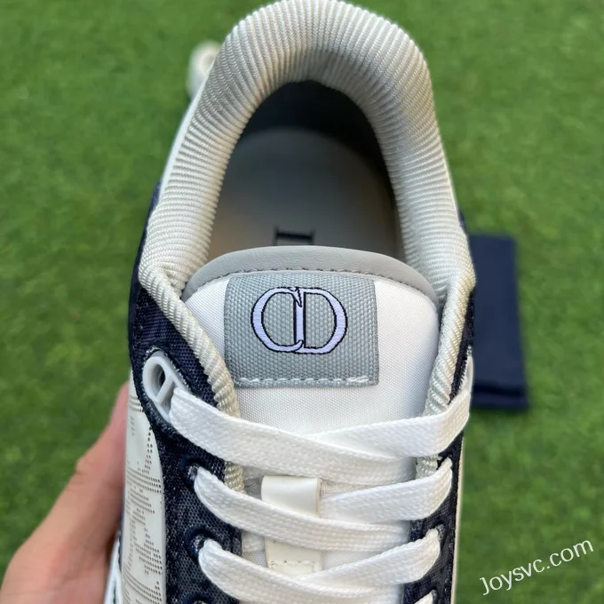 DIOR B27 Sneakers, White/Blue Denim