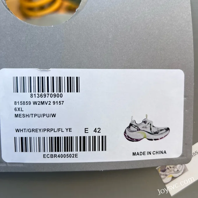 Balenciaga 6XL Sneakers, White/Grey/Purple