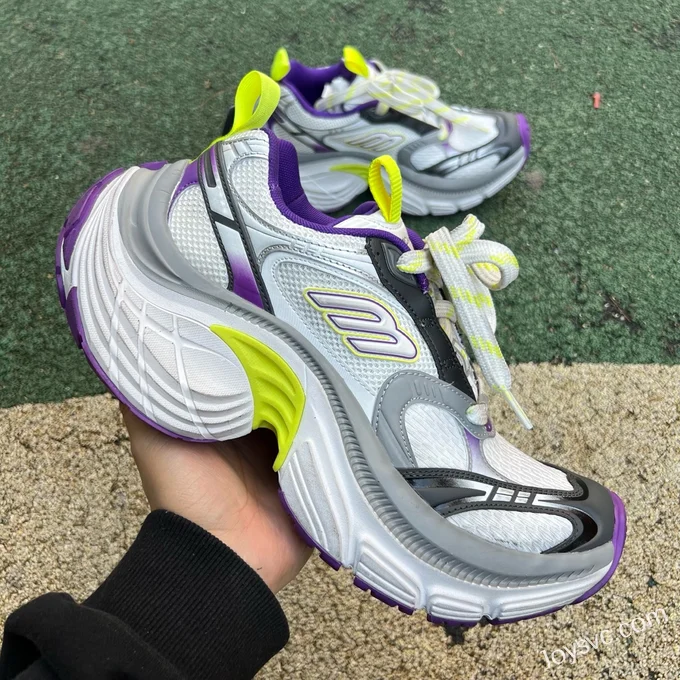 Balenciaga 6XL Sneakers, White/Grey/Purple