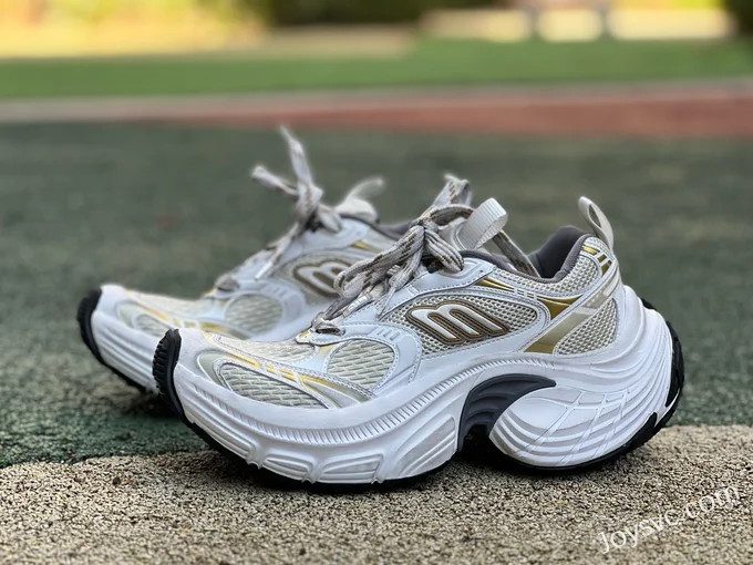 Balenciaga 6XL Sneakers, White/Gold