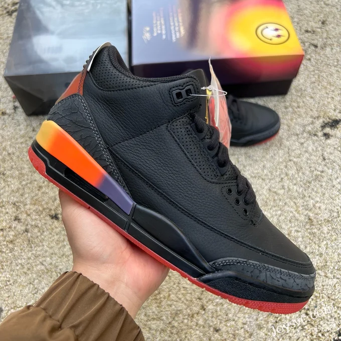 J Balvin x Air Jordan 3 Sneakers, Black FN0344-001