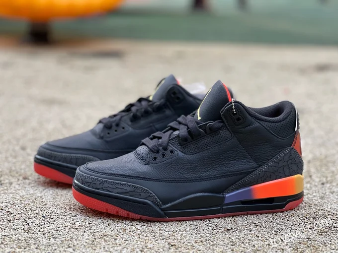 J Balvin x Air Jordan 3 Sneakers, Black FN0344-001