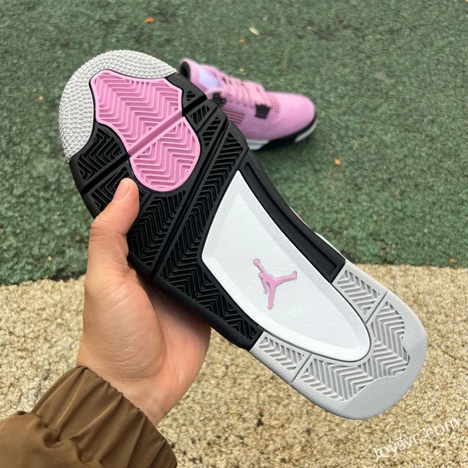 Nike Air Jordan 4 WMNS Sneakers, White/Pink AQ9129-501