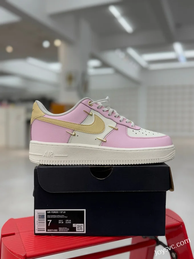 Nike Air Force 1 Low Sneakers, White/Pink IB2574-600