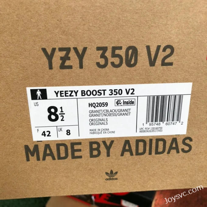 Adidas Yeezy 350 V2 Gray Black Pure Original Version HQ2059