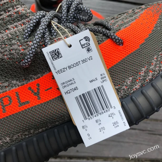 Adidas Yeezy 350 V2 Black Gray Orange HQ7045