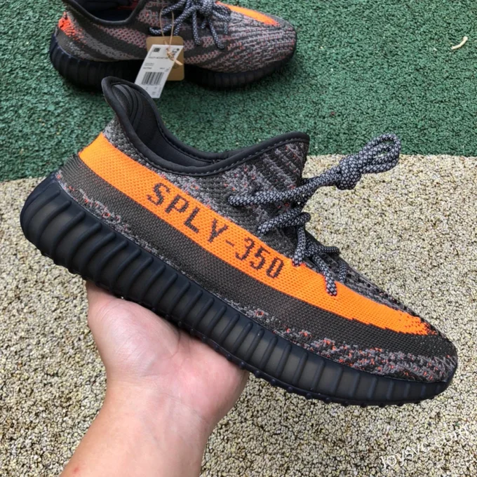 Adidas Yeezy 350 V2 Black Gray Orange Pure Original Version HQ7045